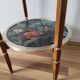 Pedestal table, round side table with serving trays