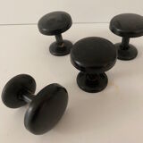 Set of wall hooks vintage coat racks black metal black metal 50s / 60s