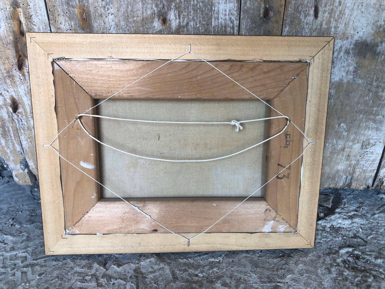 Painting oil antoine barques seaside + gilded wood frame #a220