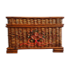 Ancient wicker, rattan and bamboo chest