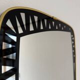 Antique asymmetrical mirror, Italian design by Dorian Tacchini, 1960s