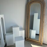 Rattan foot mirror with braces H:2m