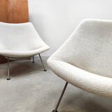 Ensemble de fauteuils lounge vintage Artifort 'Oyster' Pierre Paulin 1960