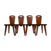 Chaises de salle à manger modernes suédoises en pin attribuées à Bo Fjaestad, années 1940