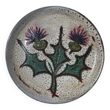 Vallauris Thistles flat plate hand decorated
