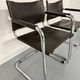 Lot of 5 tubular metal leather chairs designed by Mart Stam, Bauhaus, 1970s.