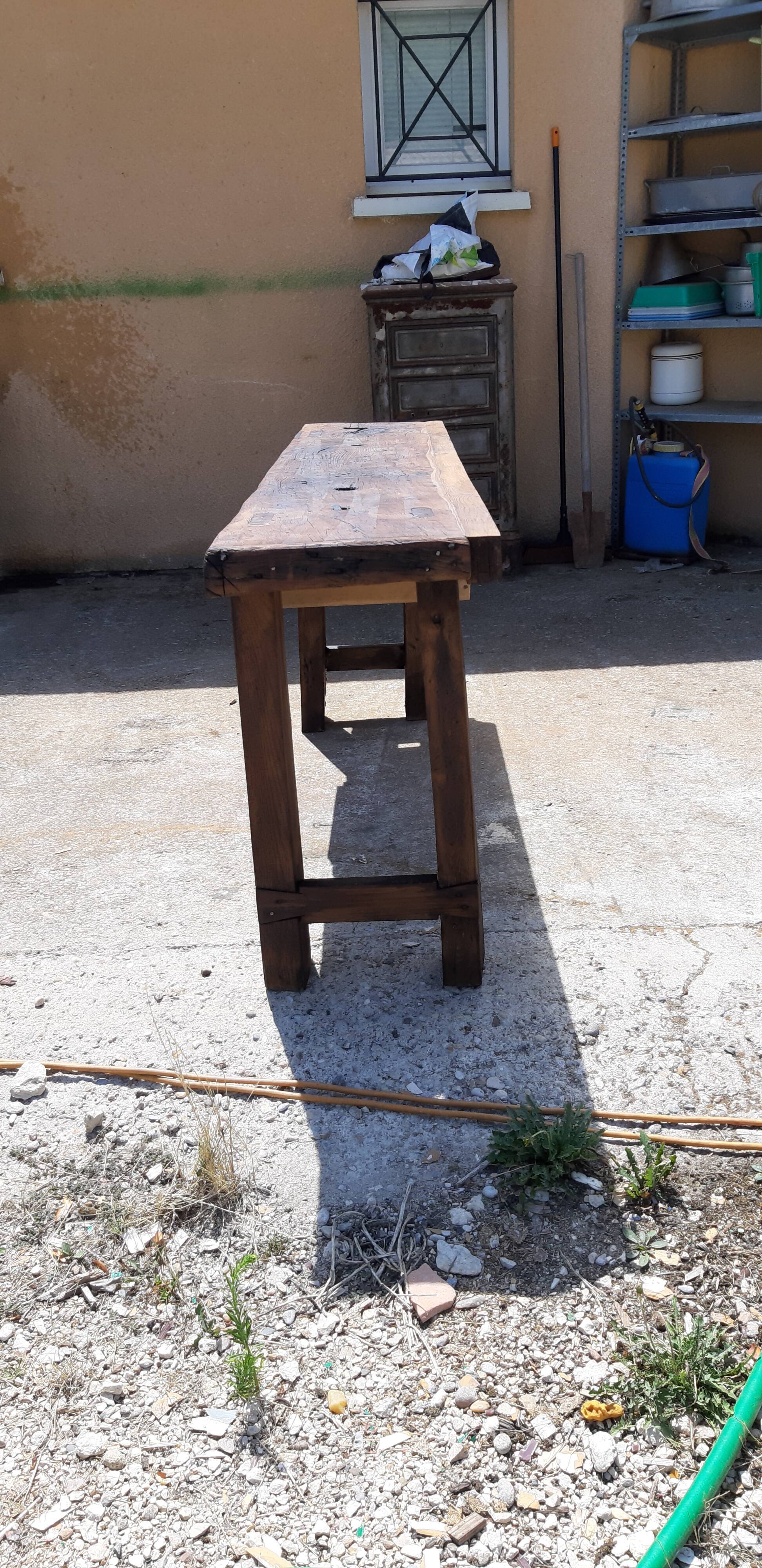 Établi bois 2 tiroirs