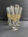 6 Champagne Flutes – Gold Crystal