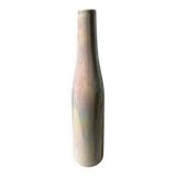 Iridescent white ceramic vase