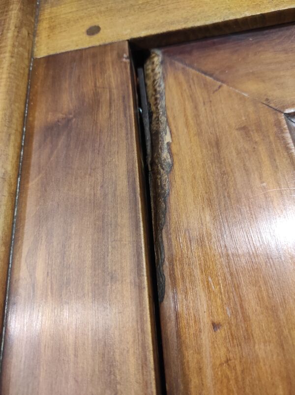 Ancien buffet parisien en chêne rustique 2 tiroirs 2 portes meuble de rangement campagnard vintage