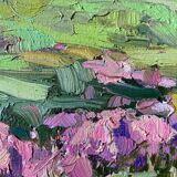 Table HST "Flower Fields" Ukrainian School XX° signed + frame