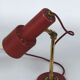 Stilnovo, vintage red brass table lamp from 50s