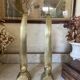 Pair of brass bookends, sculptural swans in Art Nouveau style.