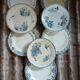 8 mismatched ironstone dinner plates