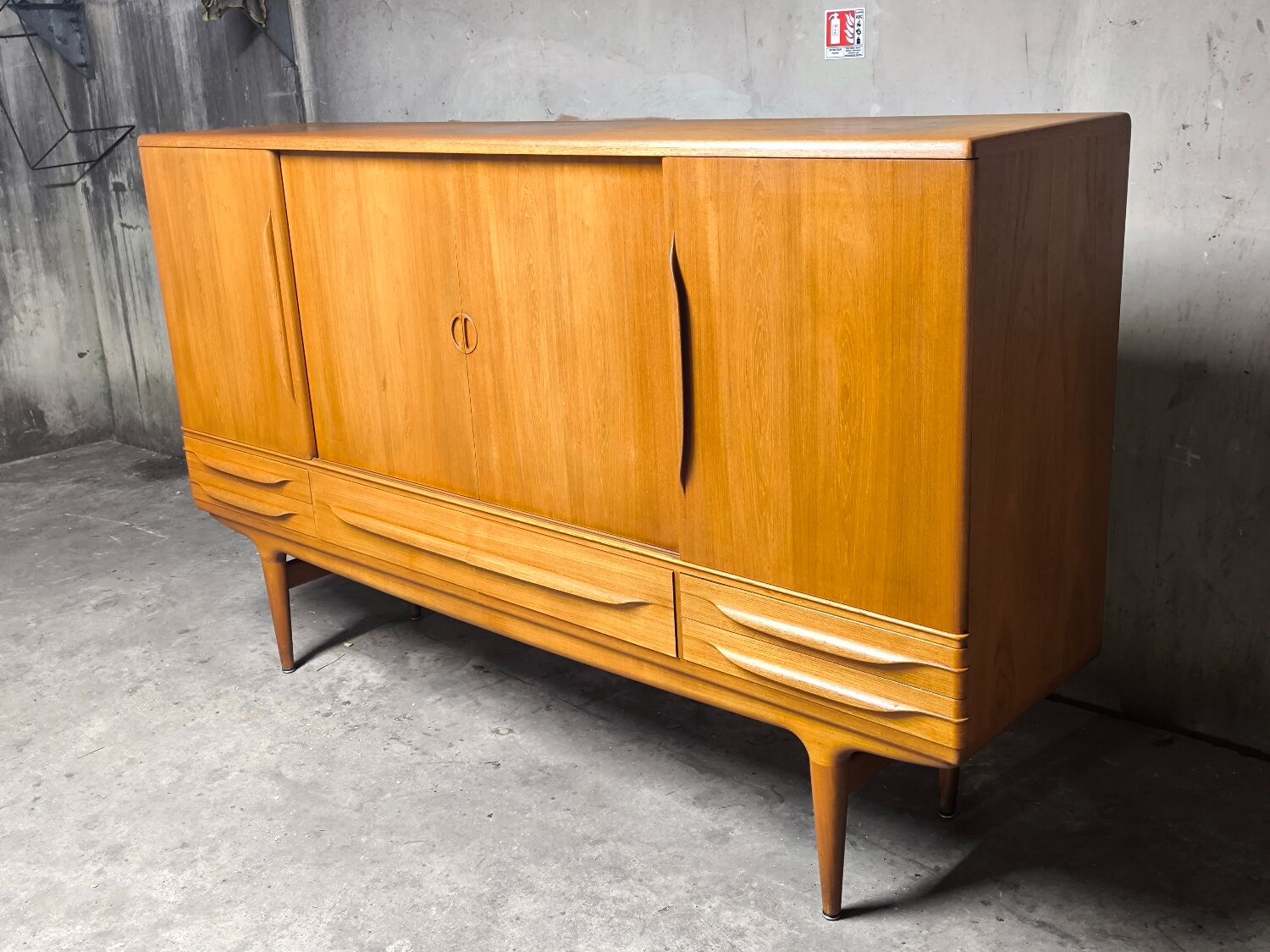 Vintage Scandinavian teak enfilade from the 1960s by Johannes Andersen.