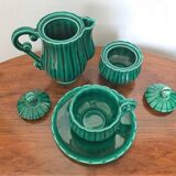 Art Deco selfish breakfast service signed Jean Pobery 1946