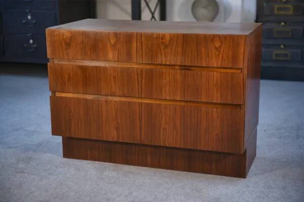 Commode scandinave 3 tiroirs en palissandre 1960’s