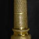 Torch old candle holder in chiseled brass base chiseled with roses