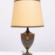 Beautiful metal green-painted tôle table lamp 1960s france