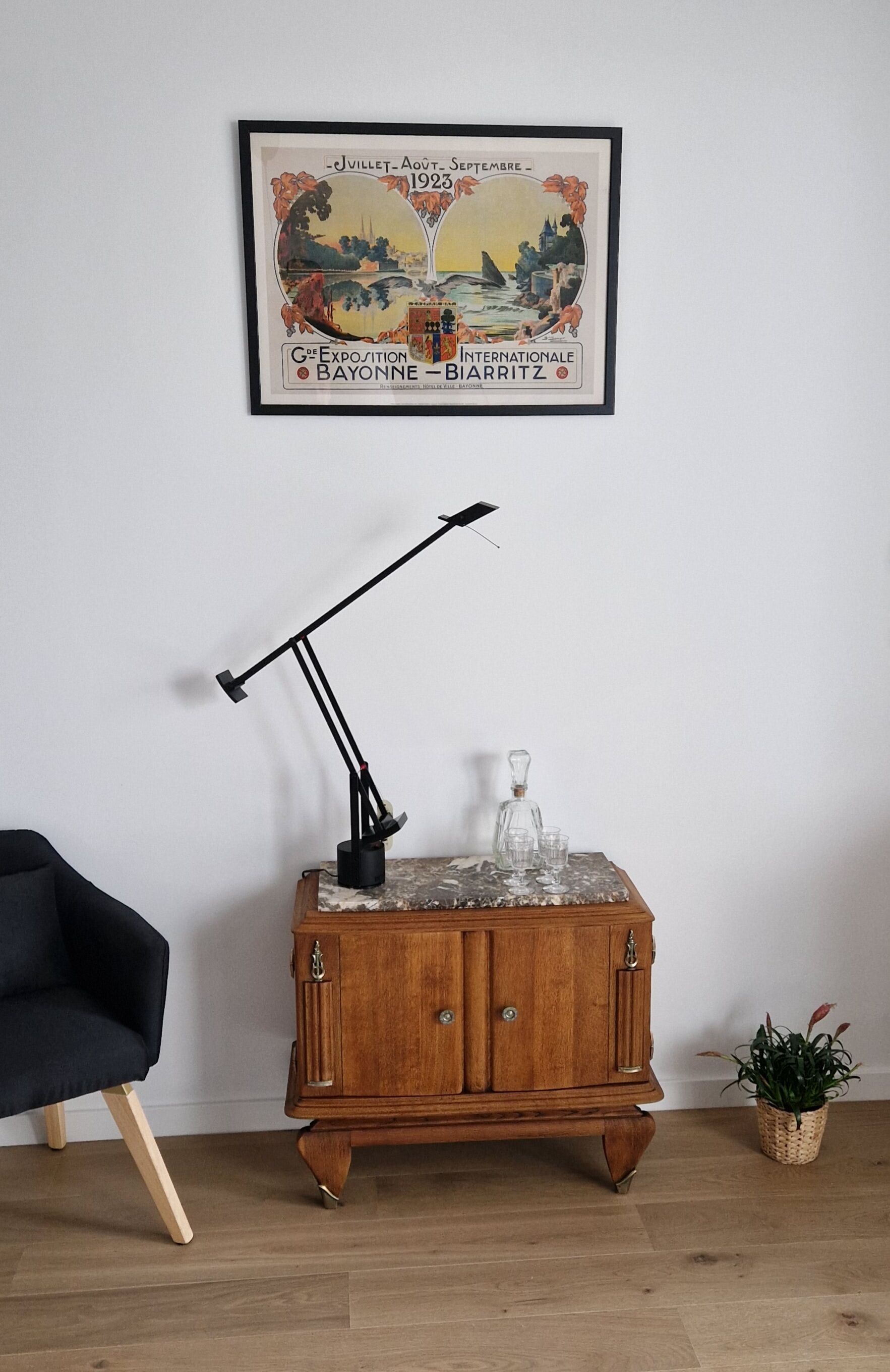 Oak bar furniture art deco style