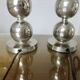 Paire de lampes en métal chromé années 70