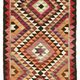 Turkish Handwoven Vintage Herki Kilim 90 cm x 332 cm