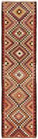 Turkish Handwoven Vintage Herki Kilim 90 cm x 332 cm