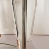 Lampe de bureau en cristal et acier inoxydable
