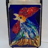 Lamp atmosphere vintage rooster in glass mosaic 1960