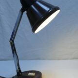 Vintage articulated desk lamp in brown metal and chrome years 60/70