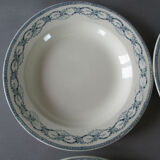 9 hollow plates Salins Récamier terre de fer