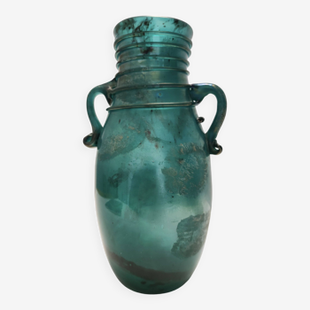 Vase en verre vintage Scavo attribuable à Seguso, Italie 1940-1960
