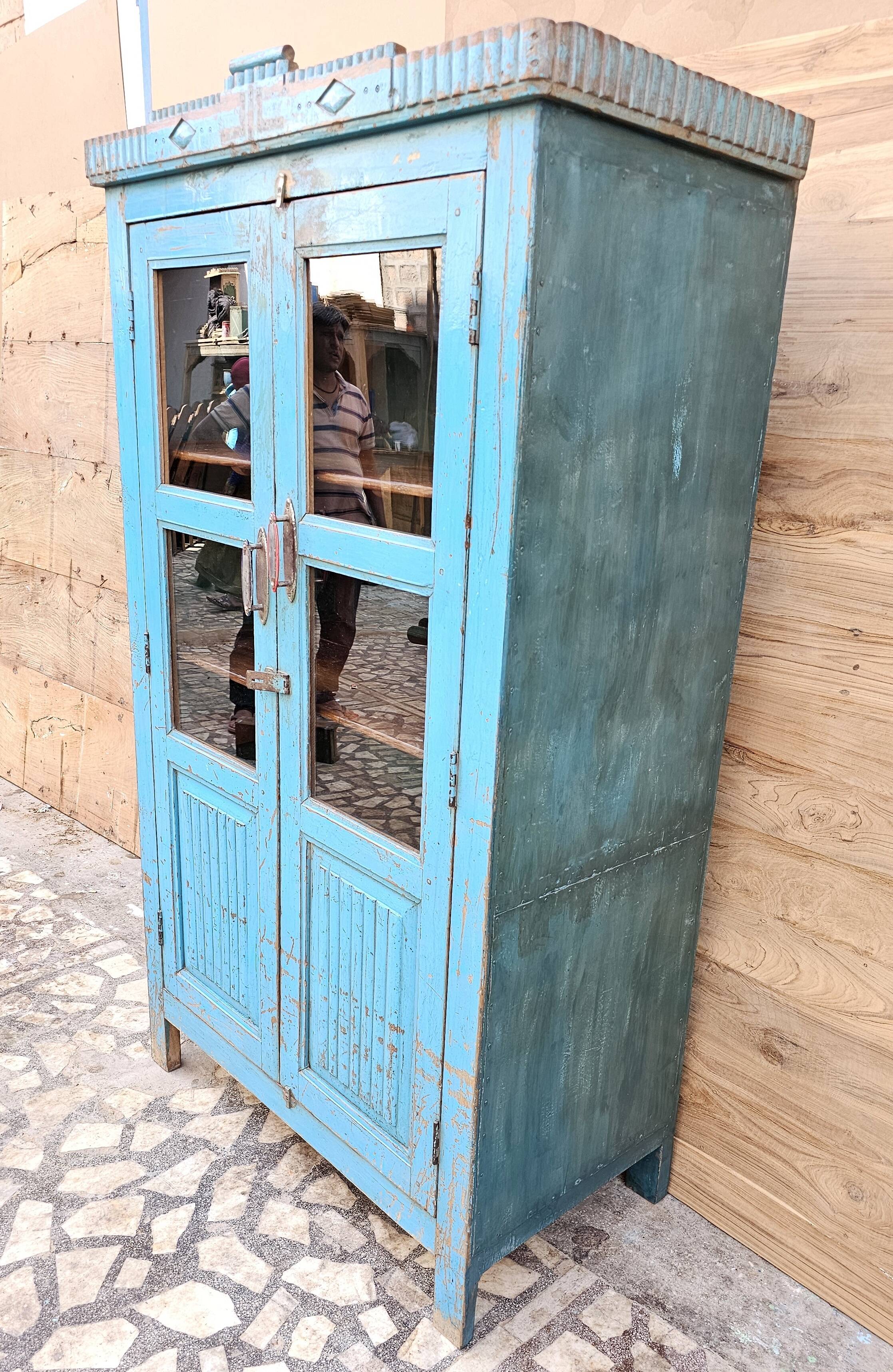 Antique Art Deco sideboard in Burmese teak