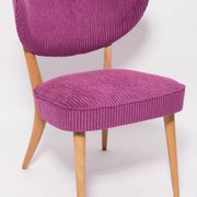 Mid-Century Purple Velvet Club Chair, Europe, 1960s