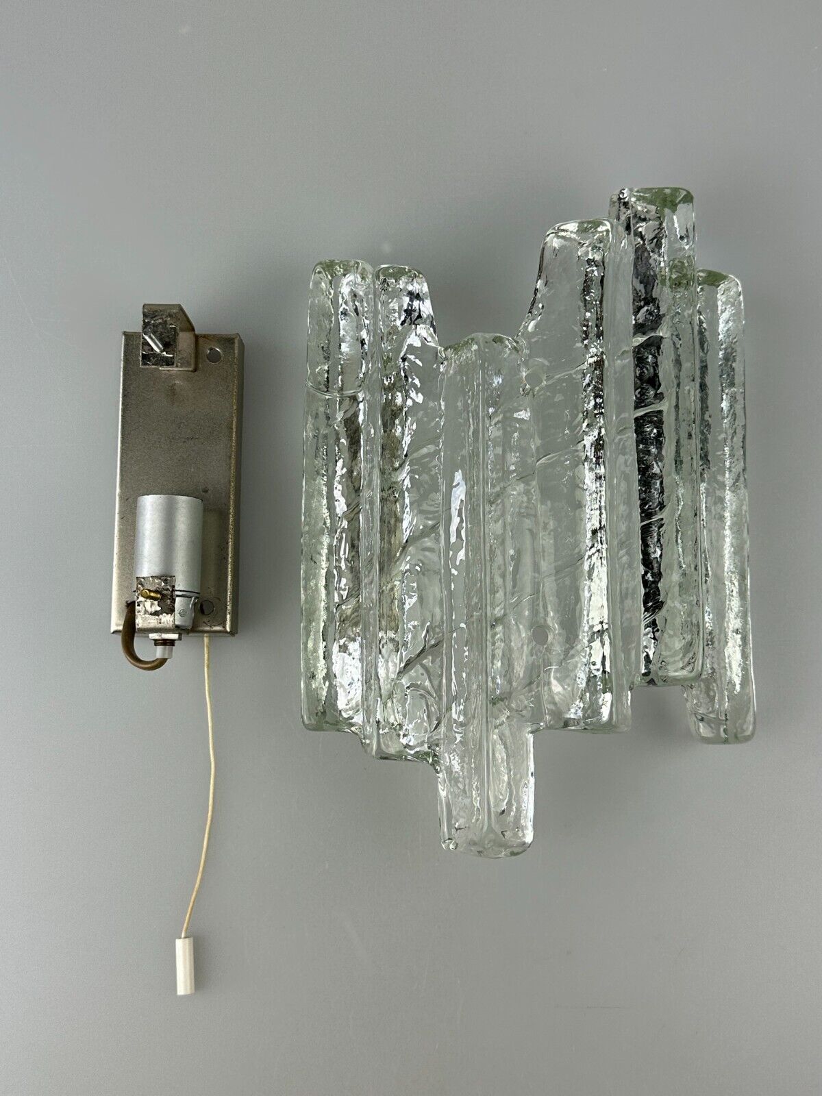 Wall lamp Wall Sconce Fischer Leuchten Germany Ice Glas Design
