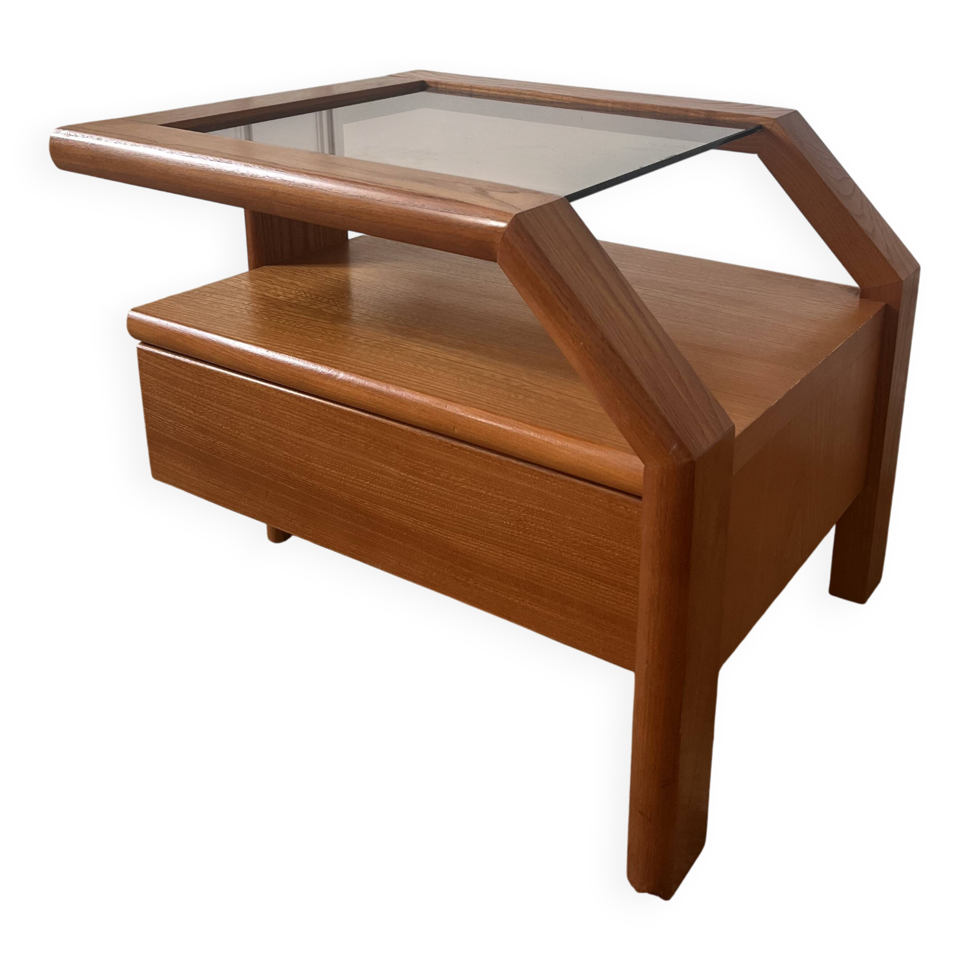 Table de chevet en orme vintage