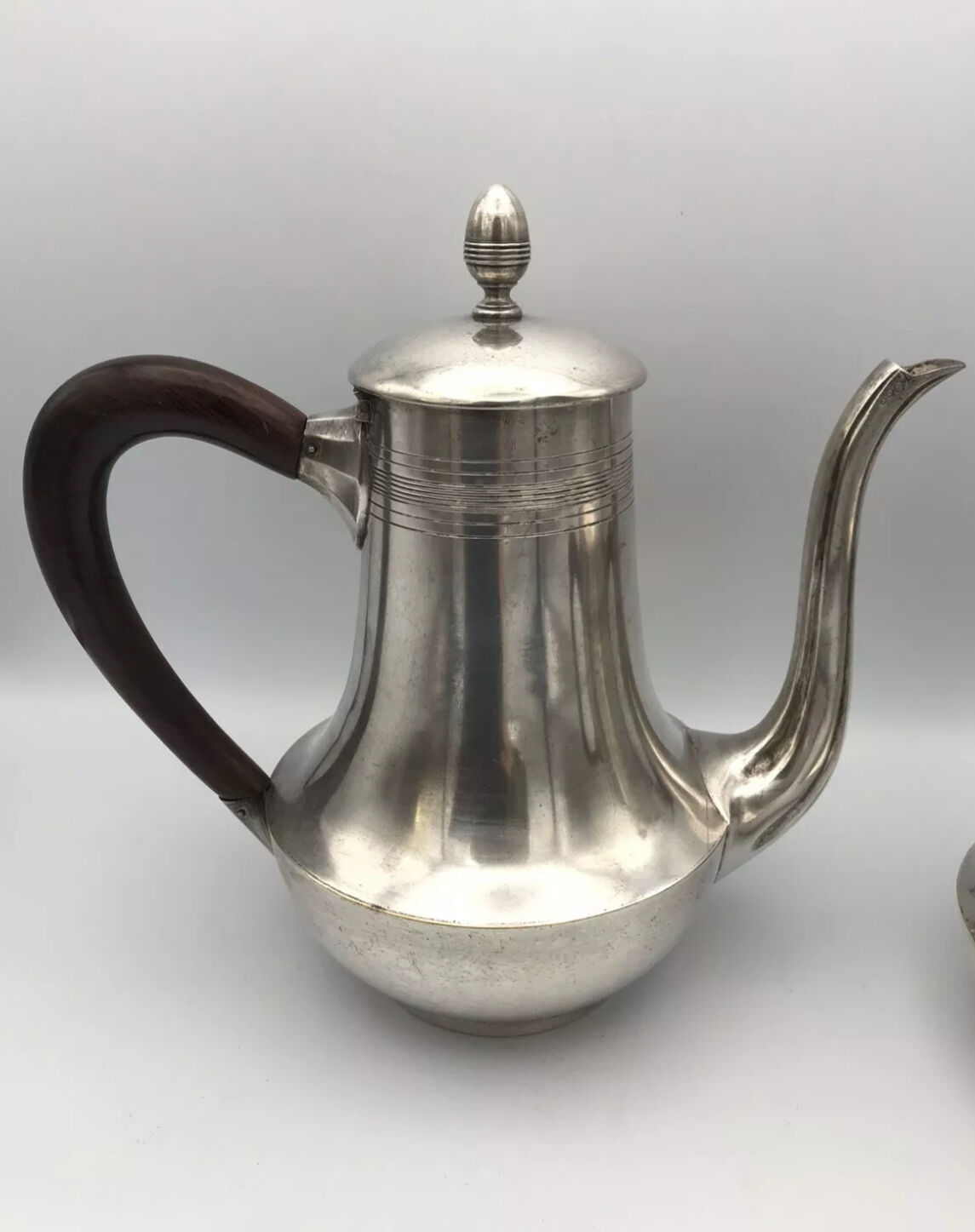 Coffee/tea service in silver metal punch goldsmiths phoenix villeurbanne xixth