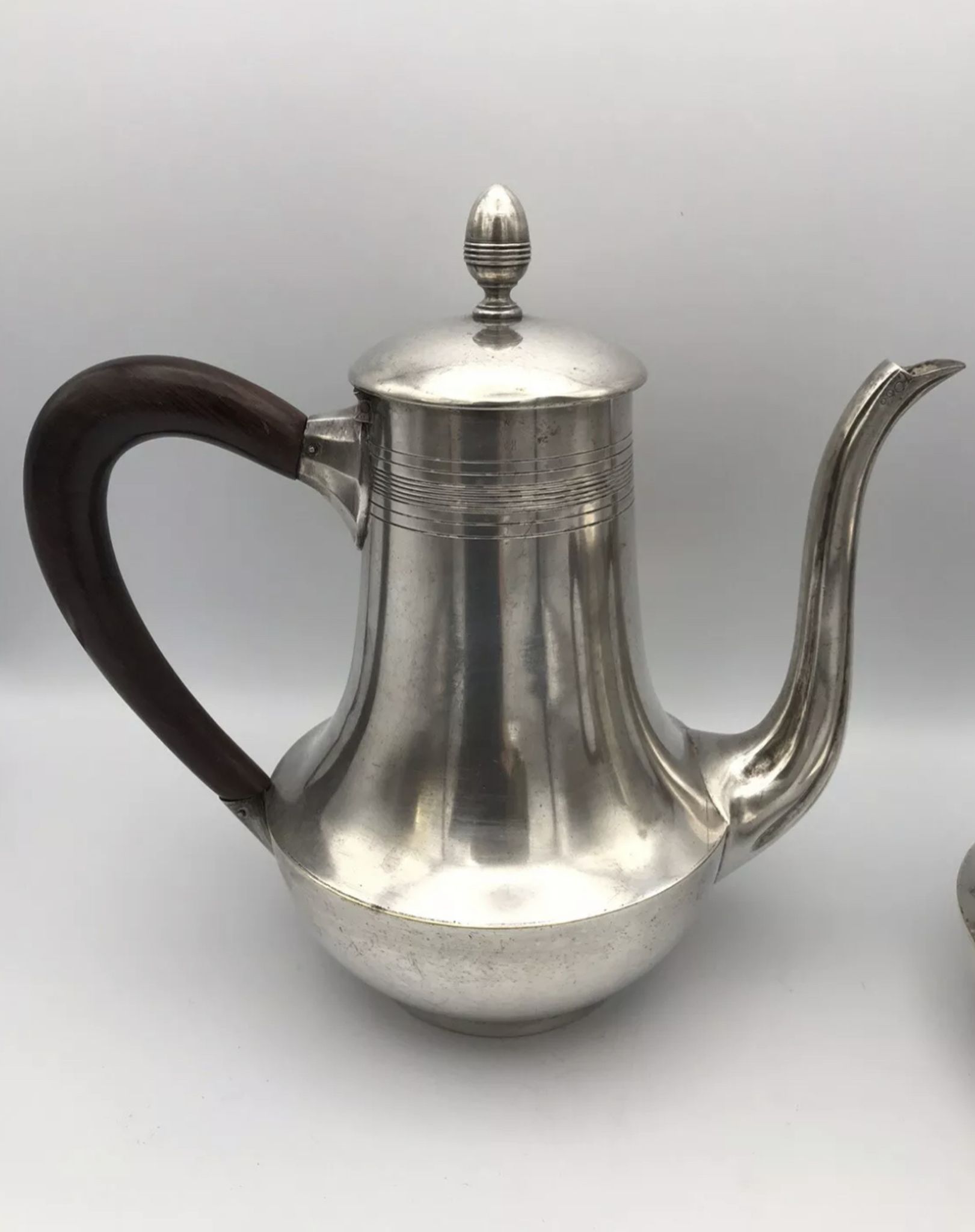 Coffee/tea service in silver metal punch goldsmiths phoenix villeurbanne xixth