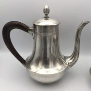 Coffee/tea service in silver metal punch goldsmiths phoenix villeurbanne xixth