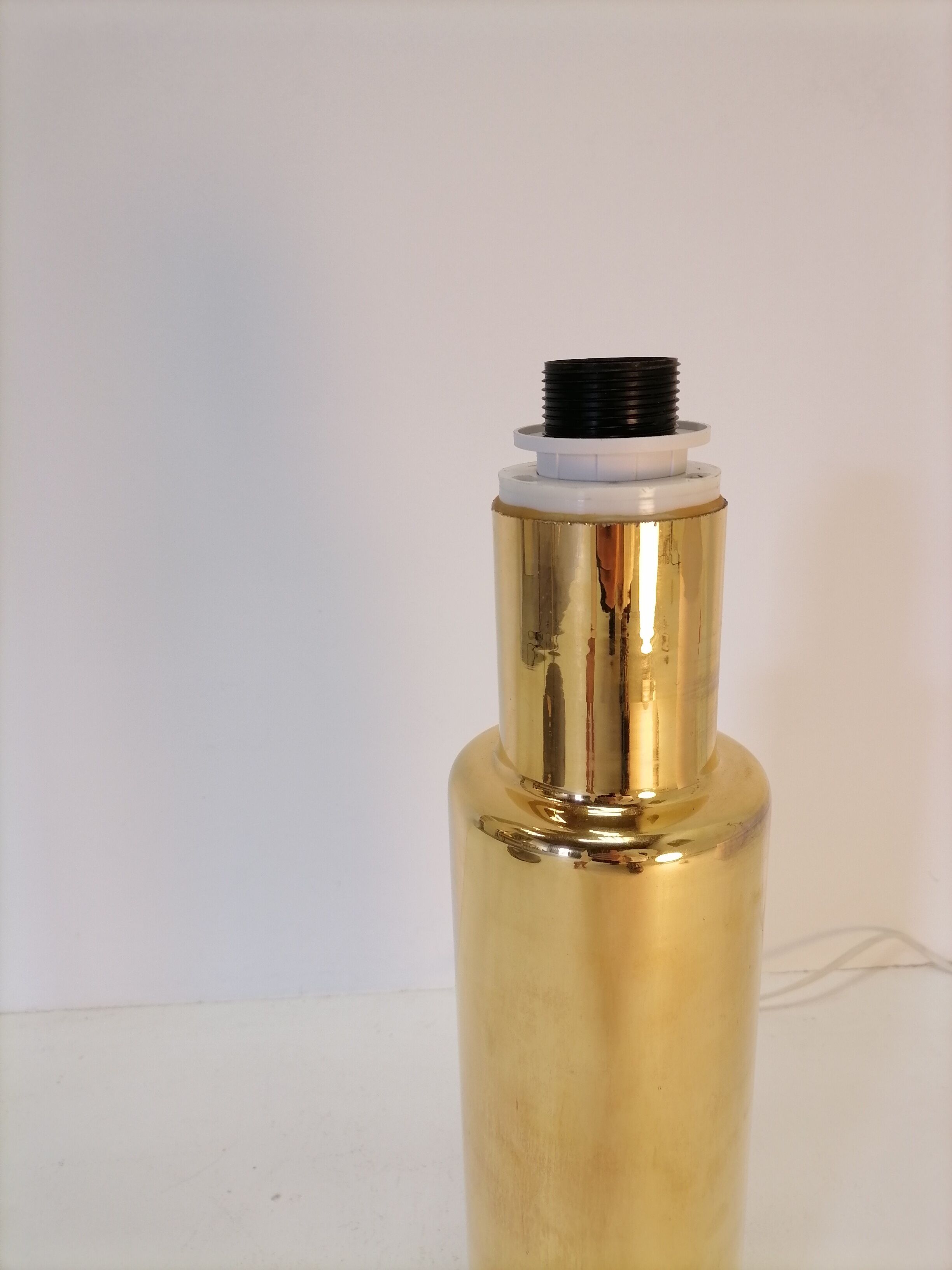 Lampe scandinave Luxus en verre doré 1970