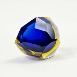 Cendrier/bol Sommerso en verre de Murano à facettes diamantées par Mandruzzato, années 1970