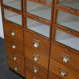 Vintage oak haberdashery shop furniture, Netherlands, 1930s