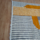 Tapis marocain gris en laine tissé à la main - tapis fait main - 252 x 163