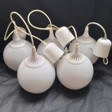 Ensemble de 5 suspensions opaline.