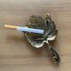 Cendrier en laiton forme feuille