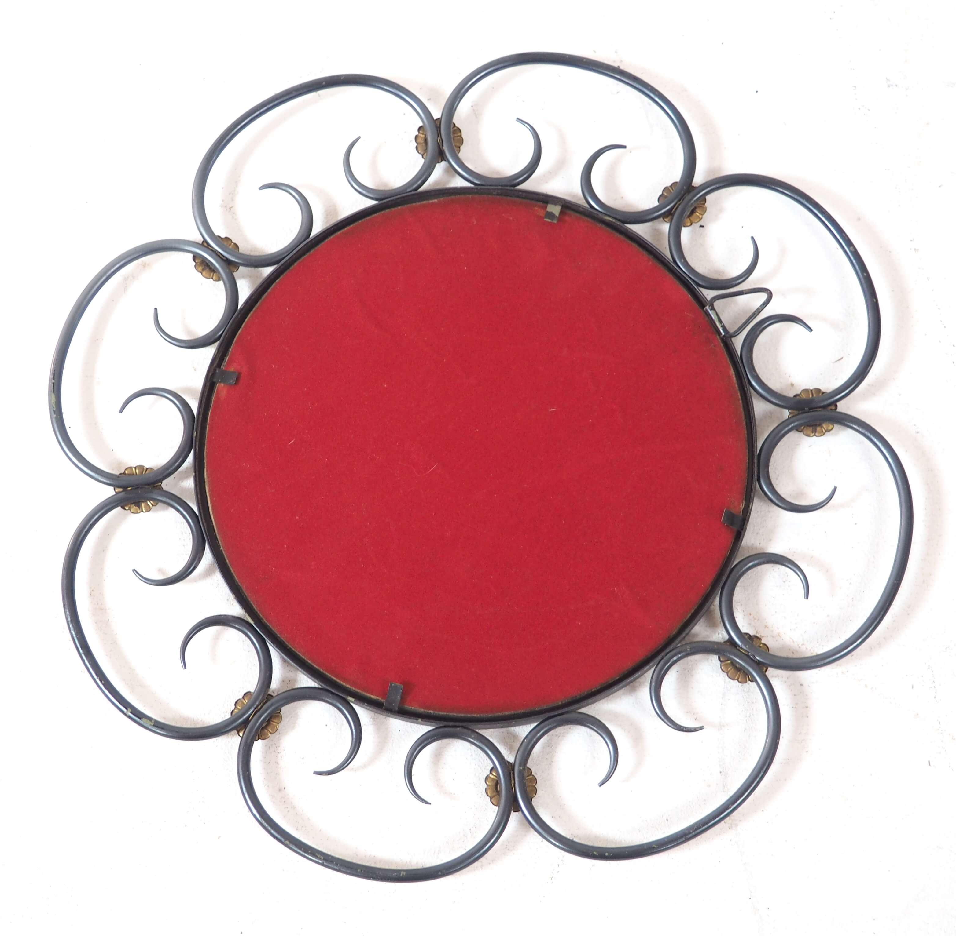 Metal daisy mirror 39x39cm