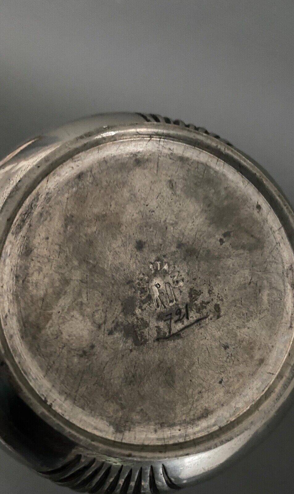 René Delavan Art Deco pewter vase hammered brassware