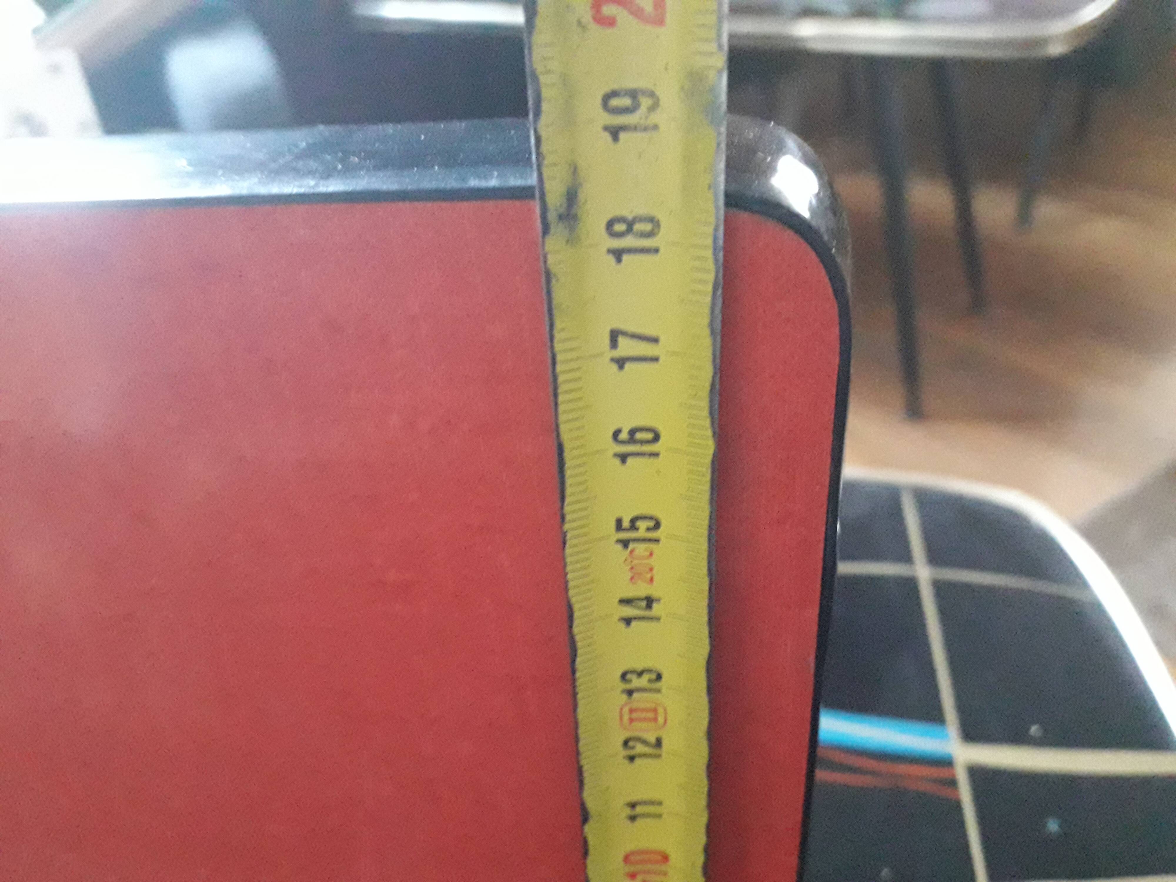 Vintage red formica shelf