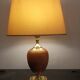 Le Dauphin lamp France vintage leather and brass