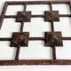 Pair of Antique French Wrought Iron Door Window Grilles – Sculptural Wall Decor